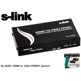 Resim sl-hv67 Hdmı To Vga+ypbpr Çevirici Adaptör S-Link