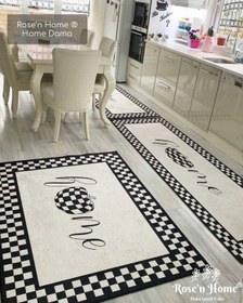 Resim HOME DAMA - Kaymaz Deri Taban Makinede Yıkanabilir Salon Oturma Odası Mutfak Halısı - QUANTUM SERİSİ / SAÇAKSIZ / 160x230 (4m²) 