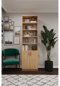 Resim Asratrend Safir Meşe Kapaklı Kitaplık Asra Trend K-32 