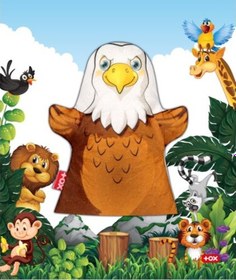 Resim Tox Kartal Vahşi Hayvanlar Keçe El Kukla T132 . Eğitici Oyuncak 