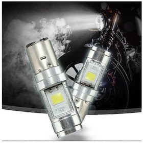 Resim Adet Ba20d H6 S2 Süper Parlak Motosiklet Led Far Yüksek/kısa Far Dönüşümü Beyaz Ampuller. 