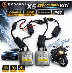 Resim Üniversal Bütün Araçlara Uyumlu Zenon Balast Ateşleme Ünitesi Beyni Canbus 12 Volt 55 - 