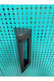 Resim Acil Pano Üçgen Açılı Diafon 12x35x12 Zil Paneli, Metal Yön Çevirme Ve Koruma Kutusu Antrasit 