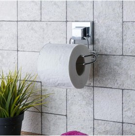 Resim Evistro Banyo Tuvalet Kağıdı Askısı Paslanmaz Krom Yapışkanlı Easyfix 