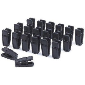 Resim 20 Adet Ağır Hizmet Tipi Çamaşır Mandalı Plastik Askı Rafları Çamaşır Mandalları Çamaşır Mandallarısiyah 