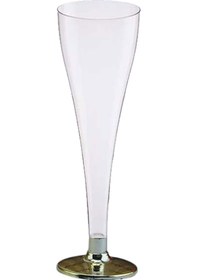 Resim Plastik Şampanya Bardağı Şampanya Kadehi 8 Adet Altın N11.2865 