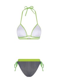Resim Bonesta Lanao Üçgen Neon Yeşil Çizgili Bikini Takımı 
