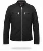 Resim AFYON PASTEL Kapitone Omuz Detaylı Süet Görünümlü Erkek Biker Ceket 