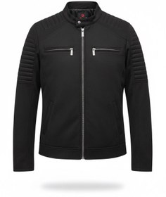 Resim AFYON PASTEL Kapitone Omuz Detaylı Süet Görünümlü Erkek Biker Ceket 