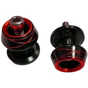 Resim 8 Mm Parçalı Kırmızı Sehpa Yüzüğü Siyah 