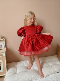 Resim Daisy Kırmızı Kabarık Balerin Elbisesi Kırmızı 