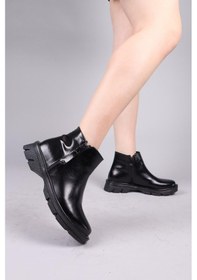 Resim Connel Fermuar Aksesuarlı Bot Siyah-8404 Siyah 