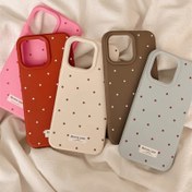 Resim Bu Mat Yumuşak Kabuklu Polka Dots, Iphone 16 için uygundur ve çiftler için benzersiz bir hediye olabilir, Apple 15 Pro Max ile uyumlu ve Iphone 13 ve 14 için koruyucu. 