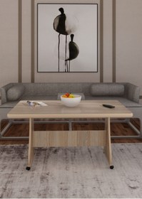 Resim Eliusta Tekerlekli %100 Mdf Masa Ofis Sehpası Orta Sehpa 