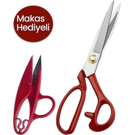 Resim Fdmstar 12 İnç 30cm Kırmızı Saplı Profesyonel Paslanmaz Çelik Terzi Makası 