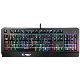 Resim MSI Vigor GK20 TR Q RGB Membrane Kablolu Oyuncu Klavyesi 