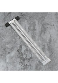 Resim Pazly Paslanmaz Çelik T Cetveli, Marangoz Ve Ahşap İşleri İçin Kesin Ölçüm Ve Çizim Aracı 180mm-400mm 