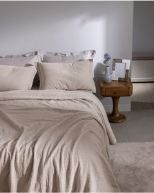 Resim Madame Coco Feolette Çift Kişilik Yatak Örtüsü - Ekru Ekru 