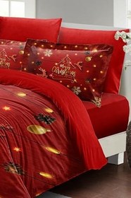 Resim MONOHOME King Size Yılbaşı Temalı Geyik Desenli Nevresim Takımı, monohome43902 