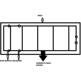Resim MAKER 150 X 200 Çift Parçalı Baza Kapak Demiri ( 67,5 X 192,5 ) 1 Adet Ölçü Ver Yapılsın 