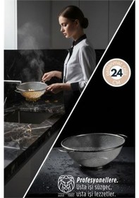 Resim Transformacion 24 Cm Süzgeç - Makarna Süzgeci Pirinç Meyve Süzgeci 304 Paslanmaz Çelik 721939 Diğer 