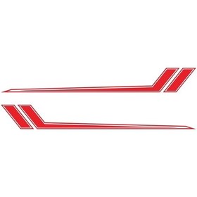 Resim D-716 Araba Çizgili Vinil Gövde Çıkartmaları Kişiselleştirilmiş Modifikasyon Araba Çıkartması Kırmızı 