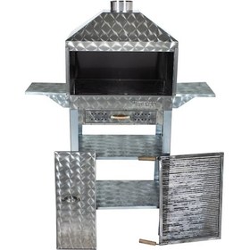 Resim Metehan MTH-60 Davlumbazlı - Bacalı - Kanatlı - Çekmeceli - Maltız Izgaralı Mangal 