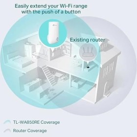 Resim TL-WA850RE, N300 Mbps Wi-Fi Menzil Genişletici, 1 Ethernet Bağlantı Noktalı Wi-Fi Güçlendirici/hotspot, Access Point Modu, Tüm Wi-Fi Yönlendiriciler ile Çalışır 