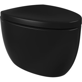 Resim Bocchi Etna Asma Klozet P. Siyah 1116-005-0128 Kapak Hariç 