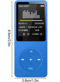 Resim Tastech 8GB HAFIZA KARTLI BLUETOOTHLU MP3 ÇALAR FM RADİO DAHİLİ HOPARLÖR EKRANLI MÜZİK ÇALAR 