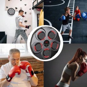 Resim Akıllı Boks Egzersiz Aleti - Bluetoothlu Boks Makinesi - Müzikli Boks Eğitim Tahtası 