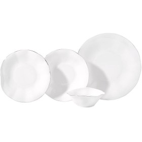 Resim Korkmaz Rosa Collection Platin 30 Parça Yemek Takımı A9802 