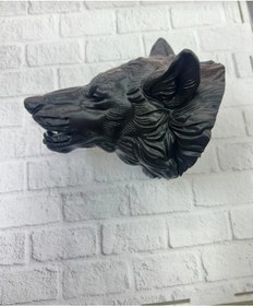 Resim 3d Siyah Ayı Başı Duvar Süsü Özel Tasarım Dekoratif Heykel 25x19 Cm 