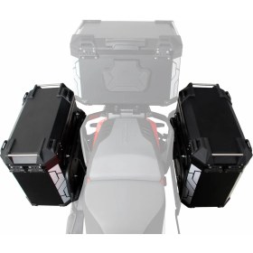 Resim Gp Kompozit Universal 40 Lt x 2 Alüminyum Motosiklet Yan Çanta Seti Siyah 