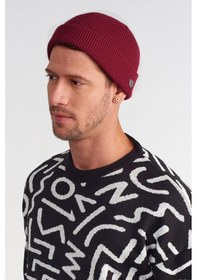 Resim Külah Erkek Premium Rolled Kısa Bordo Bere - Bordo 