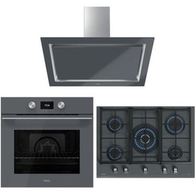 Resim Teka Urban Serisi HLB 8600 ST - GZC 75330 - DLV 98660 Gri Ankastre Set 