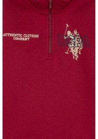 Resim U.s. Polo Assn. Erkek Çocuk Sweatshirt 50315815-vr104 Koyu Frambuaz/dark Raspberry 