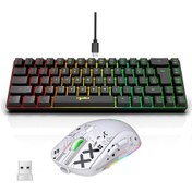 Resim Maiyame Hxsj K68 Rgb Oyuncu Klavye Ve Mouse Seti: Kablolu Mini Gaming Keyboard, 2.4g Kablosuz Mekanik Diğer 