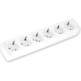 Resim Elbi Myra 6lı Grup Priz Topraklı Klemensli Kablosuz 