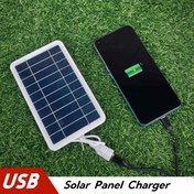 Resim 1 Taşınabilir 5V 2W Su Geçirmez Solar Panel USB'li Stabil Şarj Cihazı - Power Bank, Telefon, Kamp ve Ev Kullanımı İçin | Dikdörtgen Güneş Paneli | Hafif Şarj Aleti 