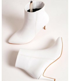 Resim Modabuymus Nairobi Beyaz Mat İnce Topuklu Klasik Bot 001 