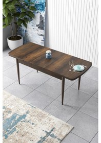 Resim Canisa Concept Zen Serisi 80x132 Mdf Açılabilir Barok Ahşap Desen Masa Takımı Ve 6 Pembe Sandalye Pembe Sandalyeler Barok Masa 
