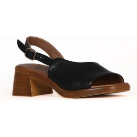 Resim Bueno Shoes Siyah Deri Kadın Topuklu Sandalet 01WE3803 01WE3803 