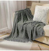 Resim Nordic Örme Battaniye - Yumuşak, Dokulu Ve Sağlam, Avrupa'da Kanepe, Yatak Ve Noel Dekorasyonu İçin 130x230 Cm, Elmas Ordu Yeşili 