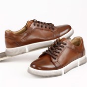 Resim TABA ANTİK Gön Hakiki Deri Yuvarlak Burun Bağcıklı Günlük Erkek Sneaker 01382 