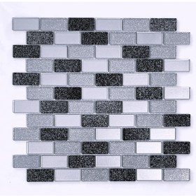 Resim MozaiKristaL Mutfak Tezgah Arası ve Tüm Yaşam Alanları İçin Kristal Cam Mozaik. Cam Ölçüleri: 23X48X4 Mm. File Ölçüsü: 23X48 Mm. ( 1 Koli = 11 File Karo 1 M2 Fiyatıdır ) 