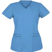 Resim Snapbuy Unisex Tıbbi Üniforma Doktor Hemşire T-shirt Klinik Bluzmavikadın Mavi 
