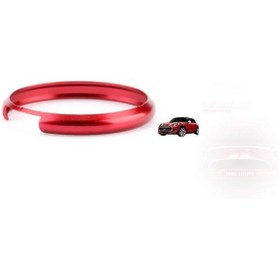 Resim Mini Cooper Kumanda Halkası Alüminyum R55 R56 R57 R58 R59 R60 Metal Kumanda Çerçevesi Kırmızı 