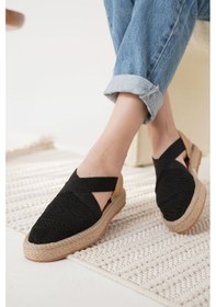 Resim Rosa Siyah Triko Espadril Ayakkabı Ayakkabı Siyah 