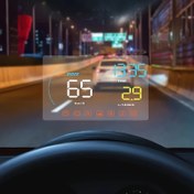Resim 1 adet Yüksek Çözünürlüklü Net Araba HUD Yansıtıcı Film - Rüzgarlık Gösterim Etiketi, Baş Üstü Navigasyon, Gündüz/Gecelik Görünürlük, 65km/s Hız, 29°C Sıcaklık, 13:35 Zaman, 29L/100km Yakıt Verimliliği, Araç Performansı Takibi, Modern Araba Aksesuarı, Dayanıklı Plastik Malzeme 